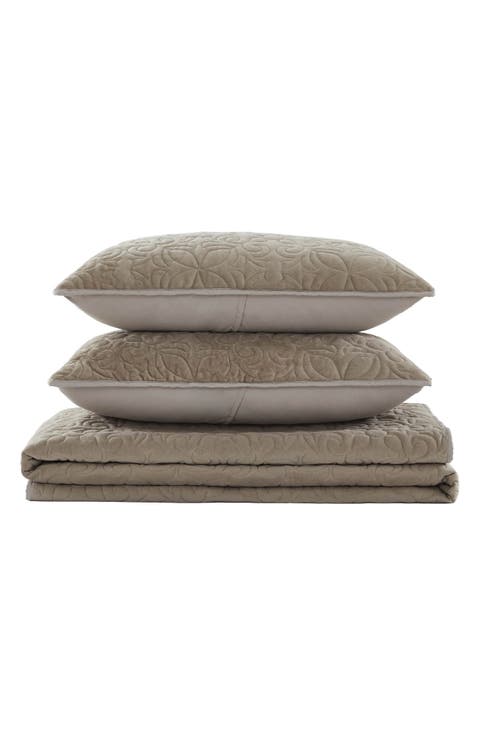 Astor Velvet Quilt Set