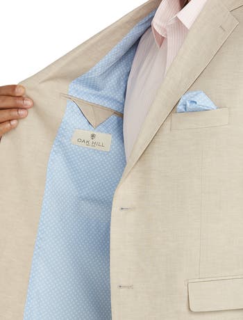 Big & Tall Jacket-Relaxer Linen-Blend Suit Jacket