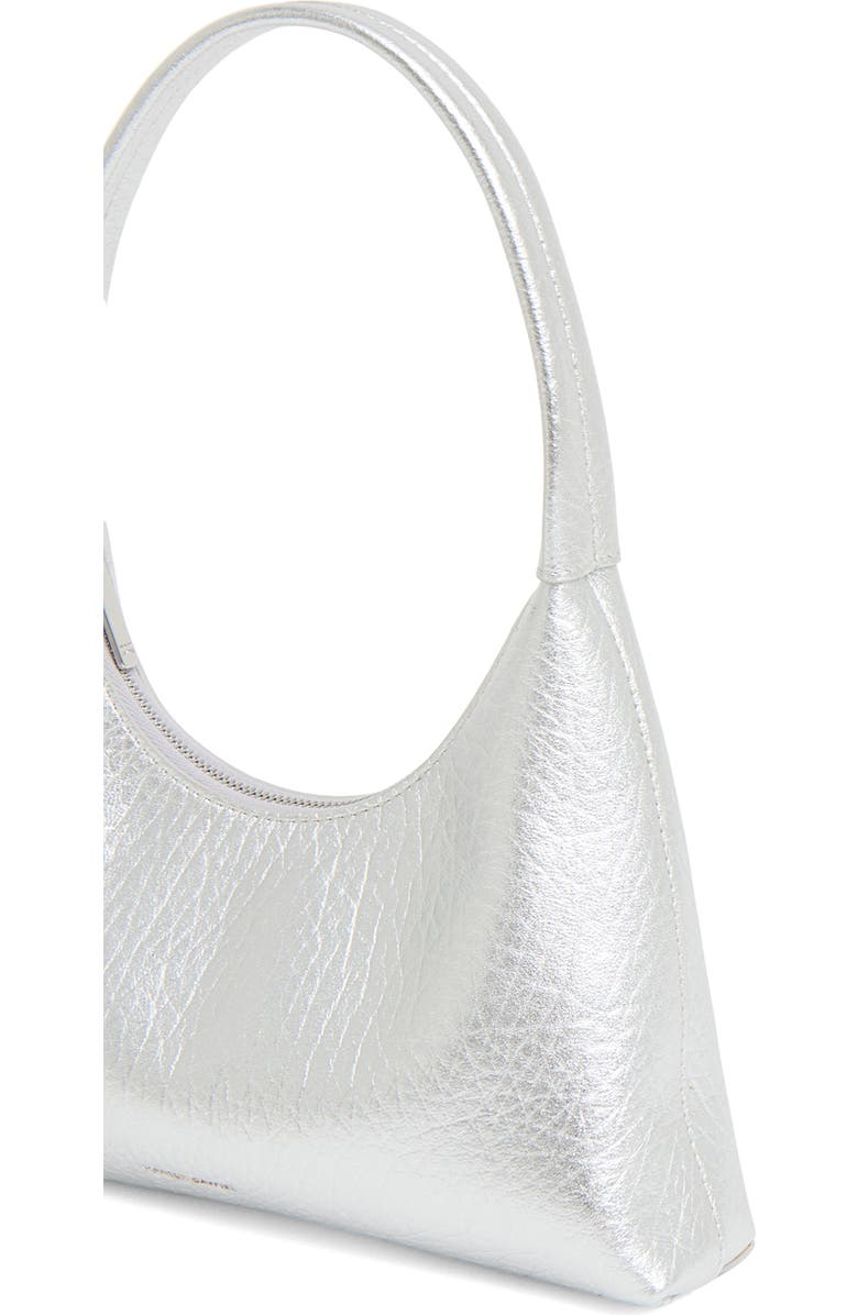 Mansur Gavriel Mini Candy Metallic Leather Shoulder Bag, Alternate, color, Silver