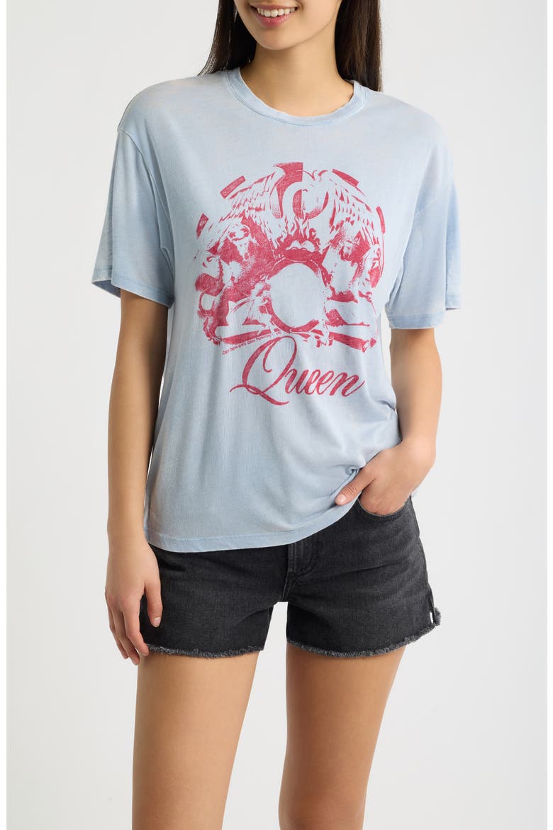 Queen Graphic Burnout T-Shirt, Main, color, POWDER BLUE