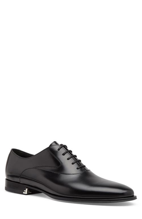 Fendi Calfskin Leather Oxford In Nero