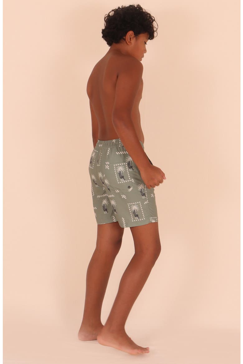 Kids' Tiger Island UPF 50+ Swim Trunks, Alternate, color, OLIVE
