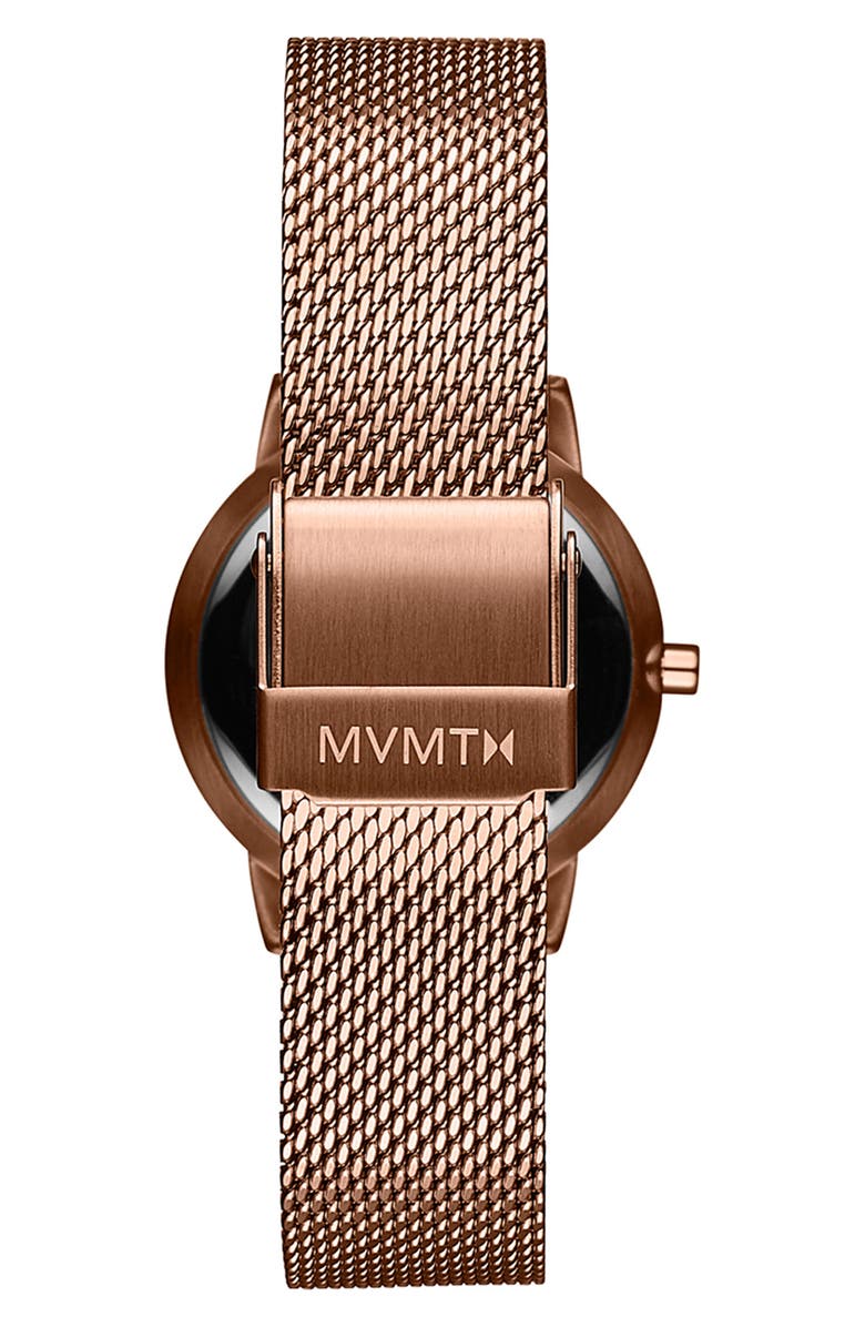 MVMT Avenue Mesh Strap Watch, 28mm, Alternate, color, Grey