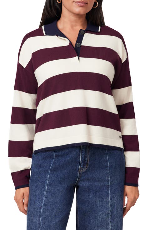 Stripe Polo Sweater