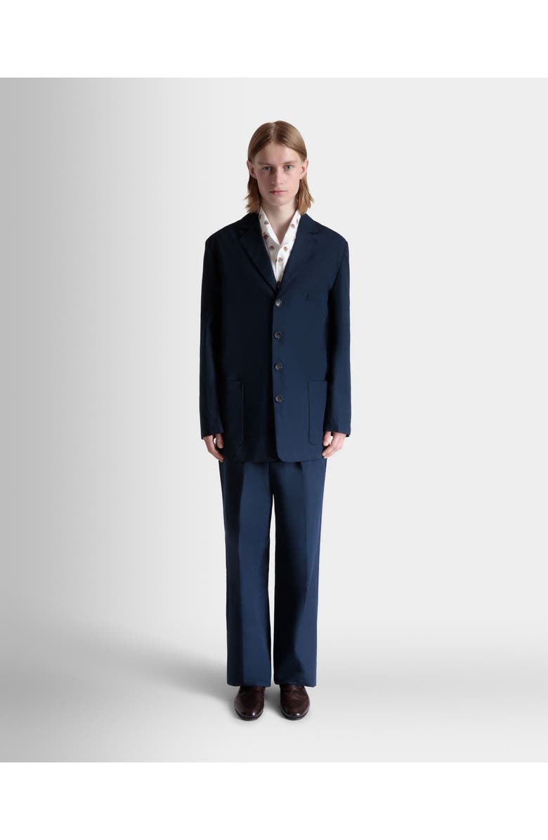 Bally Blazer in Cotton Blend, Alternate, color, Blue