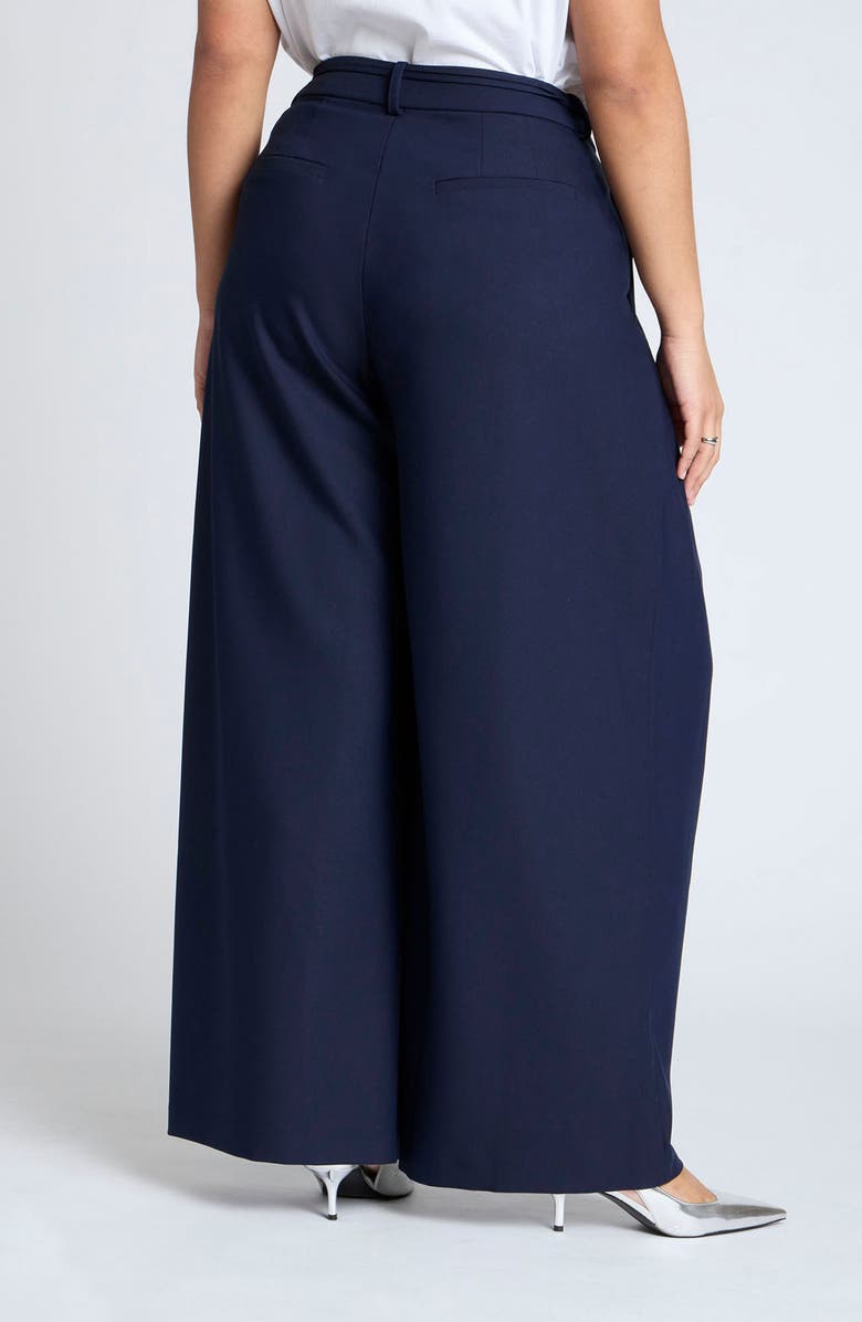 ELOQUII Pleated Wide Leg Pants, Alternate, color,