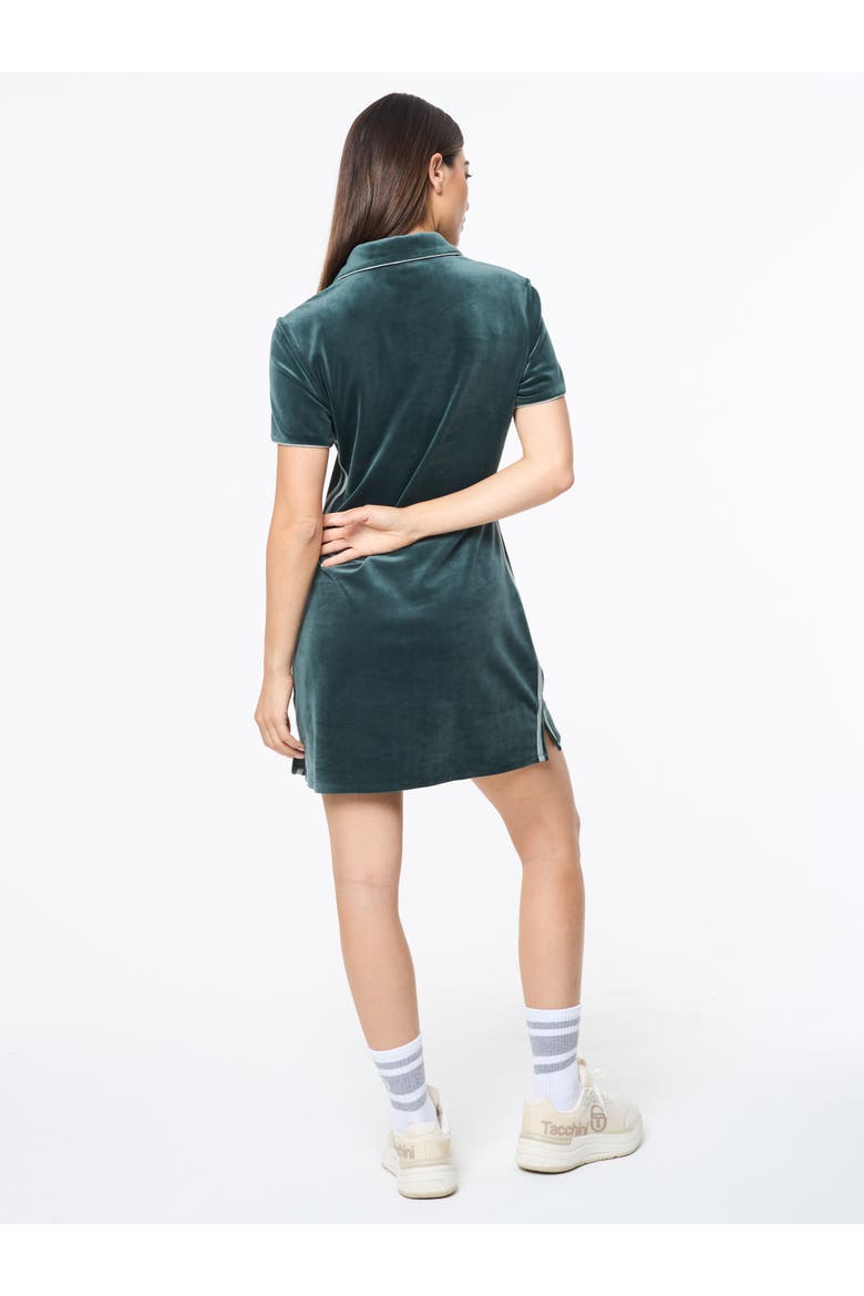 Lina Velour Dress, Alternate, color, GREEN GABLES