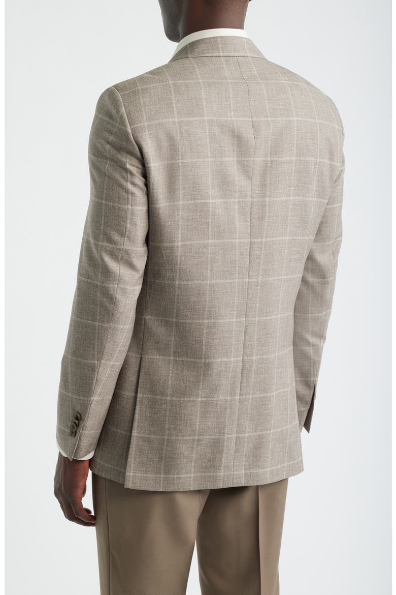 Flynn Classic Fit Tan Plaid Wool Sport Coat, Alternate, color, TAN