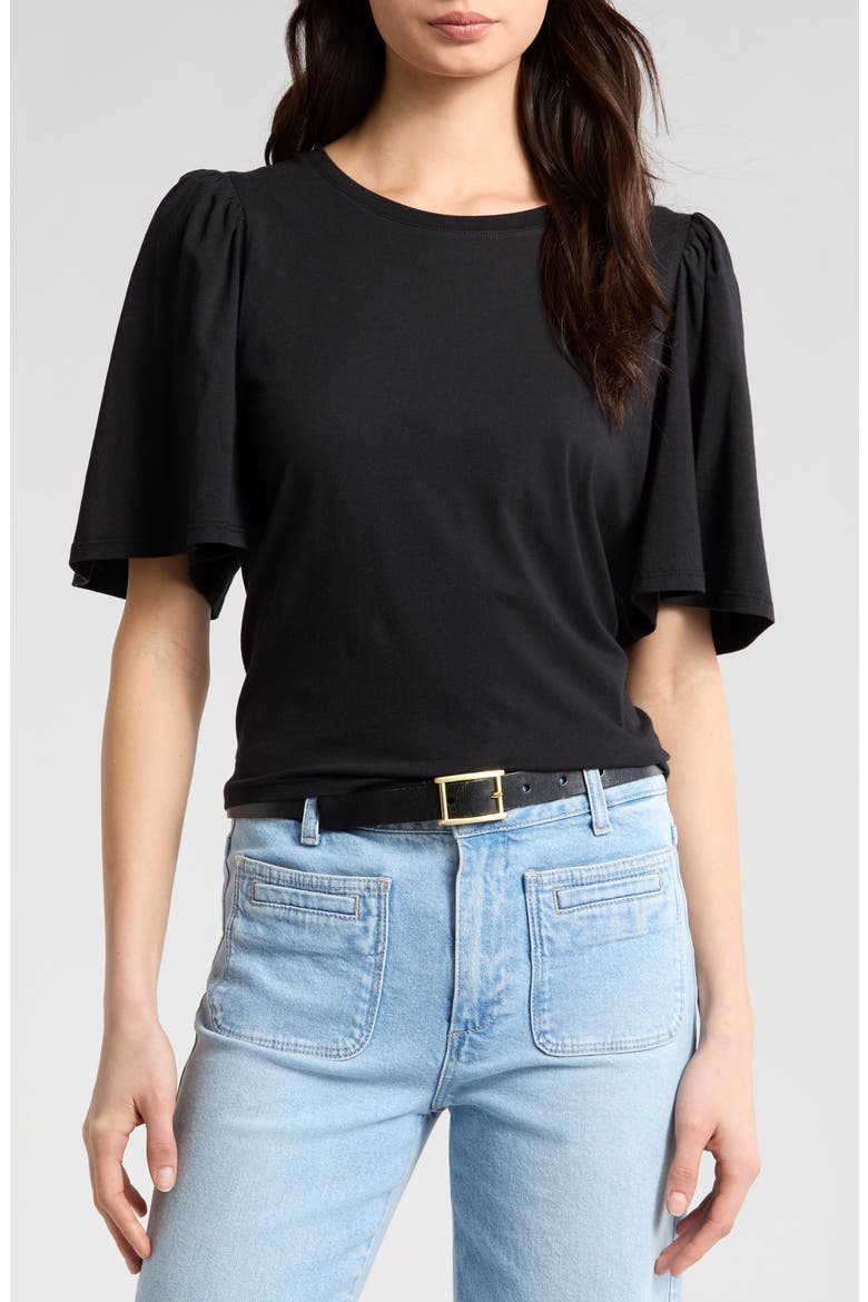 Sigrid Full Sleeve T-Shirt, Main, color, BLACK