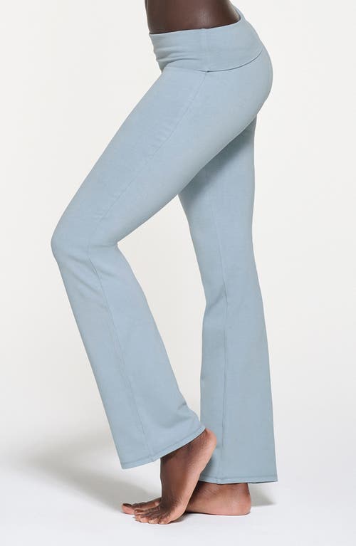 Skims Foldover Bootcut Leggings In Blue