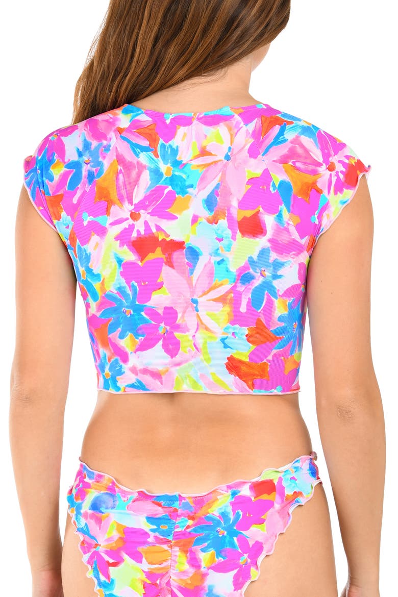 Merrow Crop Cover-Up Top, Alternate, color, PINK MULTI
