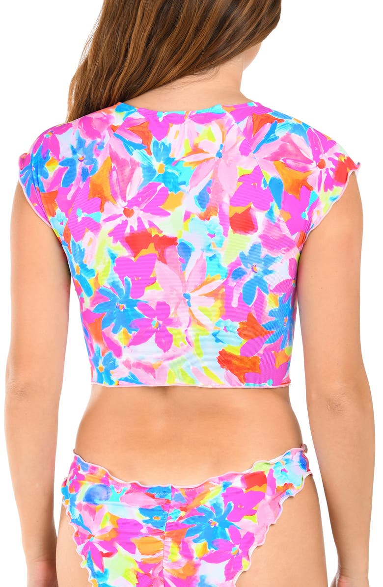 Citrus Merrow Crop Cover-Up Top, Alternate, color, Pink Multi