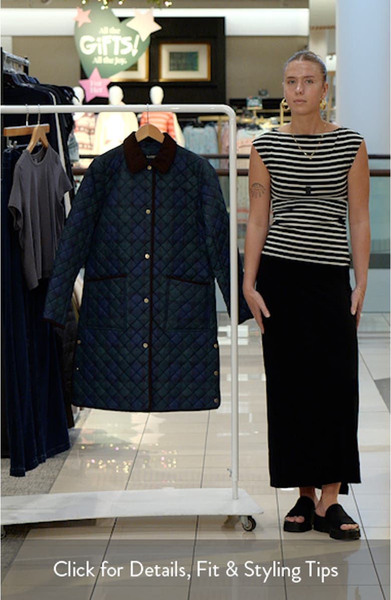 Tartan Quilted Coat, sales video thumbnail