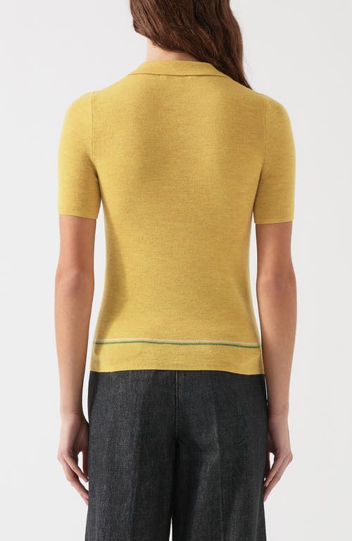 Lk Bennett Womens Fiona Floral-embroidered Cotton And Wool-blend Top Mul-yellow Xs In Yellow