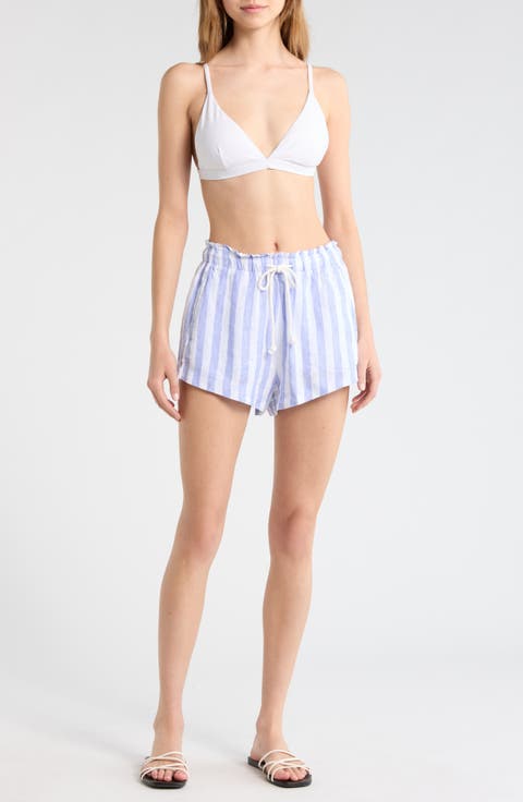 Getaway Linen Cover-Up Shorts