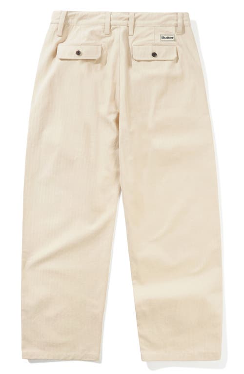 Butter Goods Pleat Front Cotton Pants In Brown