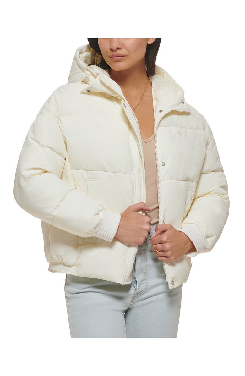 Levi's<sup>®</sup> Cinch Waist Hooded Puffer Jacket, Alternate, color,