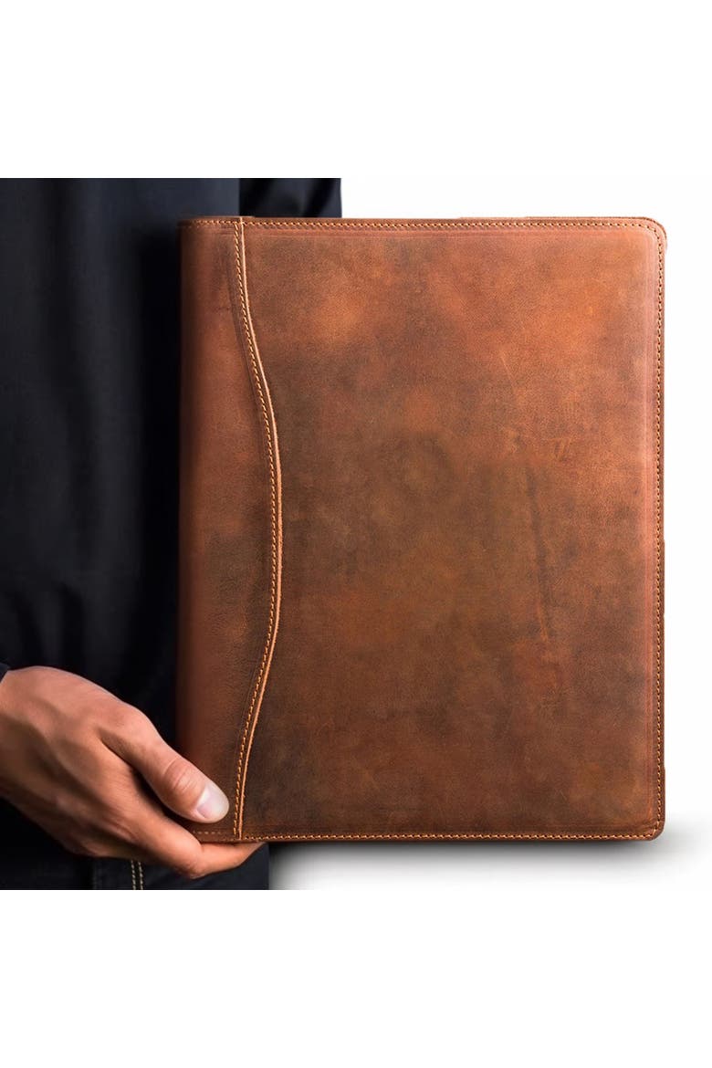 Falit Leather Folio | Handmade Leather Padfolio, Main, color, Brown