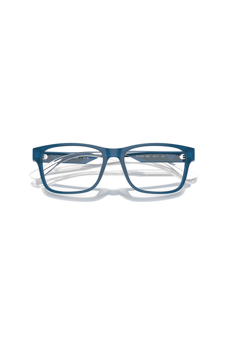 55mm Rectangle optical glasses, Alternate, color, Blue