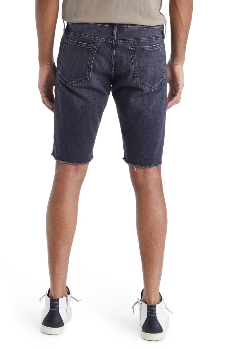 L'Homme Cutoff Denim Shorts, Alternate, color, GRASMERE