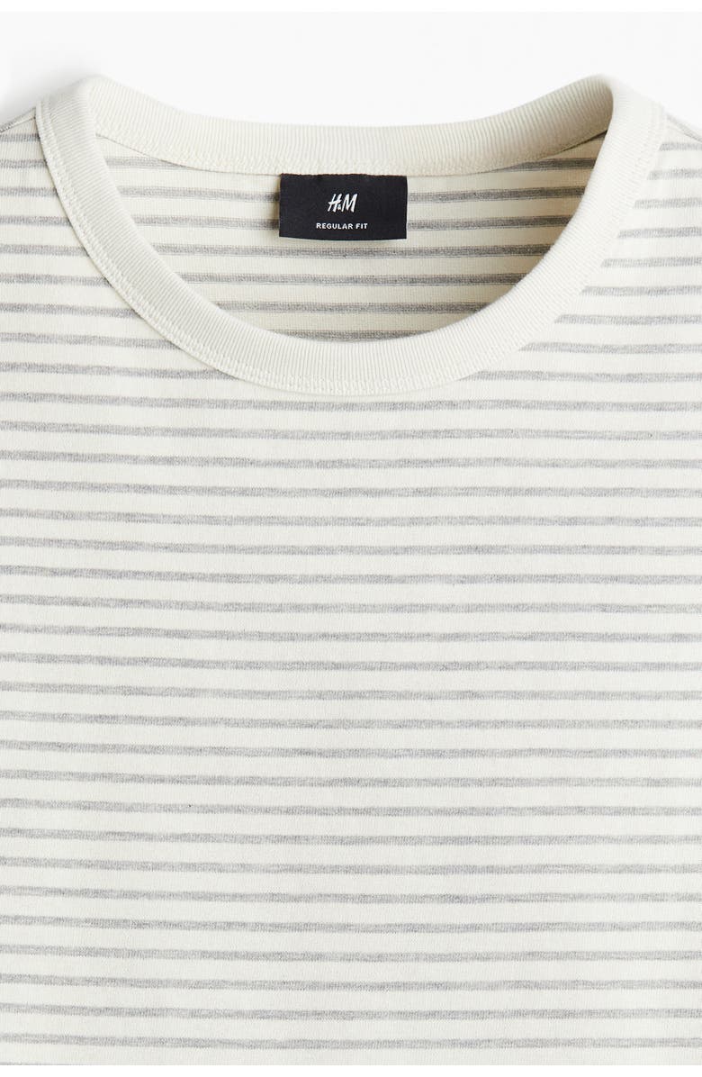 H&M Regular Fit T-shirt, Alternate, color, Cream