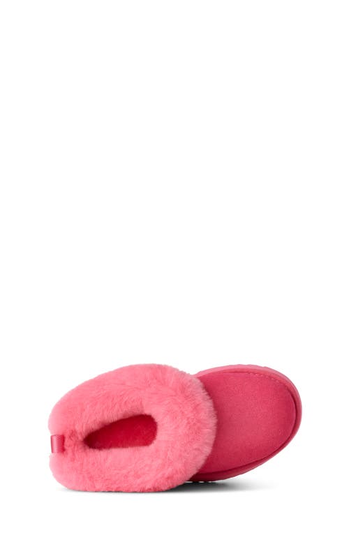 Ugg(r) Kids' Tazzelle Genuine Shearling Collar Slipper In Pink