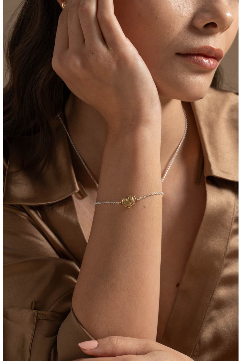 Humbug Heart Chain Bracelet, Alternate, color, Silver and Gold