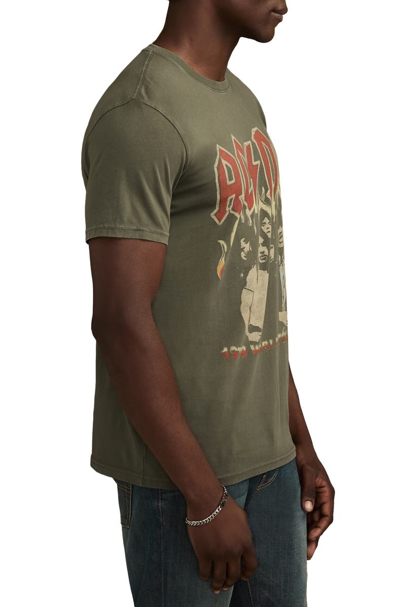 Lucky Brand AC/DC Tour Cotton Graphic T-Shirt, Alternate, color, Raven