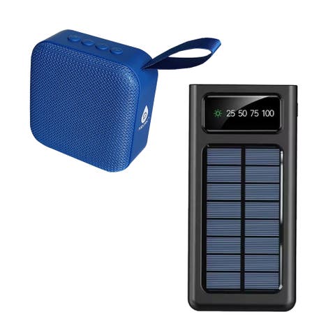 Adventure Power & Sound Bundle - Portable Solar Power Bank + 360° Wireless Speaker