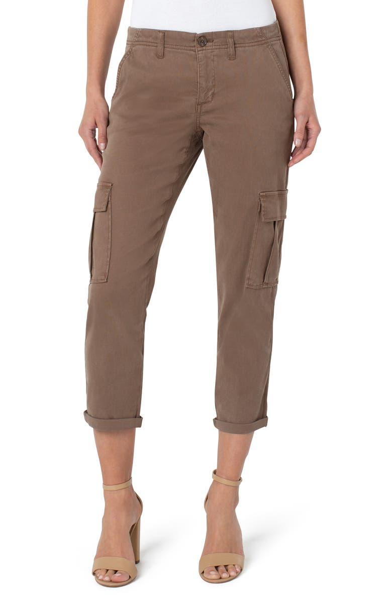 Liverpool Los Angeles Crop Cuff Cargo Pants, Main, color,