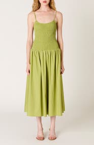 Nia Granada Open Back Cotton Midi Sundress