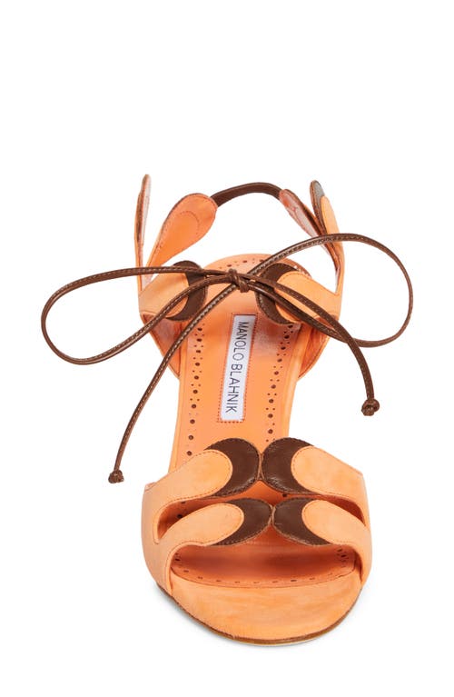 Manolo Blahnik Dalia Sandal In Orange
