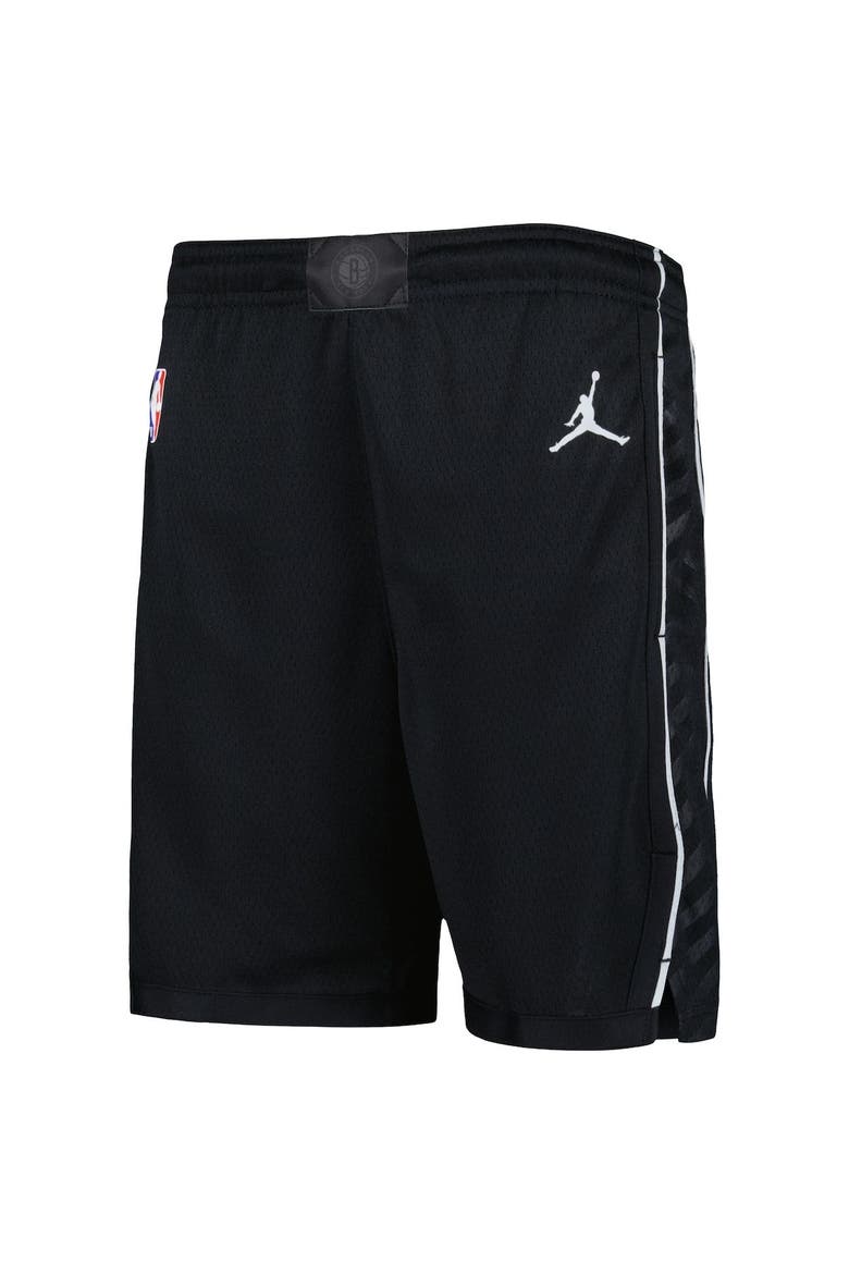 Youth Jordan Brand Black Brooklyn Nets Statement Edition Swingman Performance Shorts, Alternate, color, Black