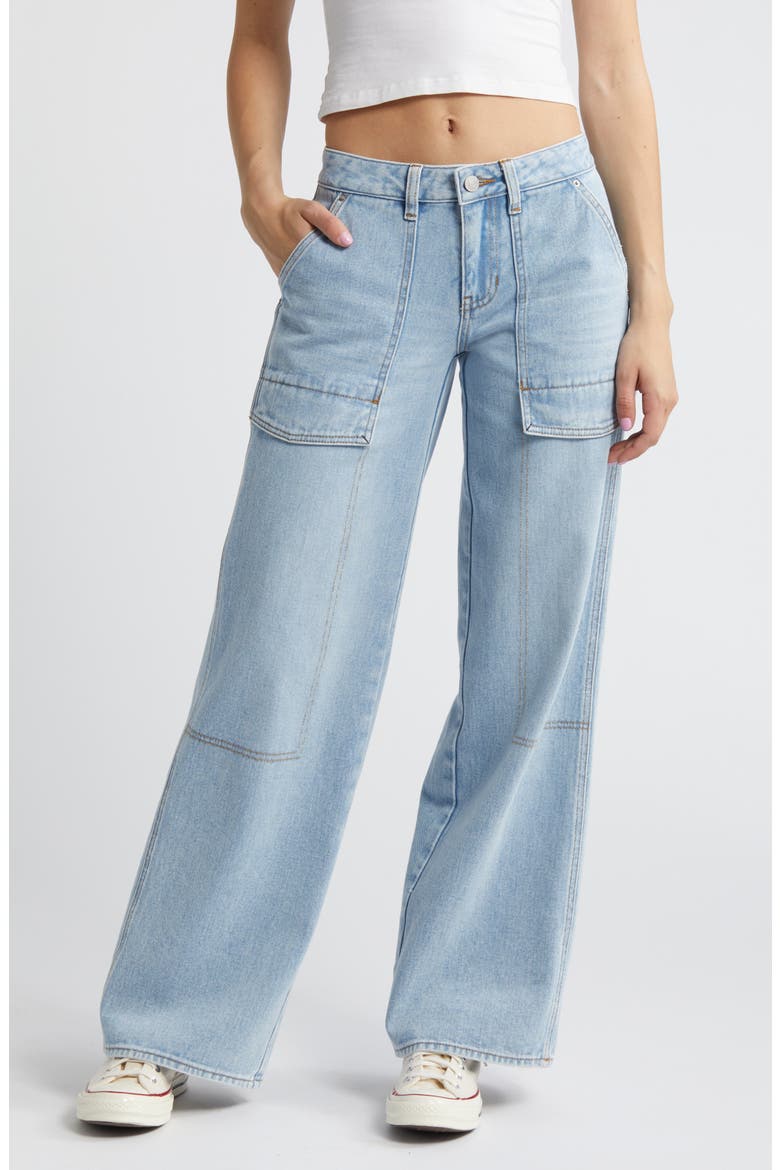Low Rise Baggy Carpenter Jeans, Main, color, EBBY