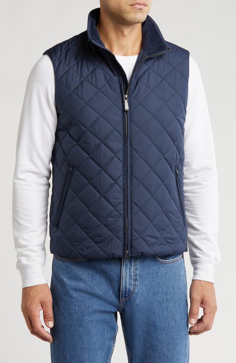 Water Repellent Diamond Quilted Vest<br />