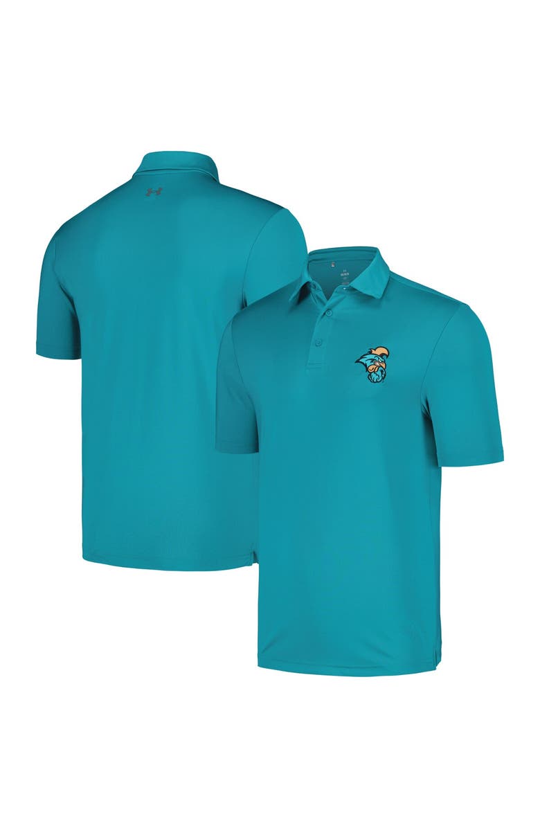 Under Armour Men's Under Armour Teal Coastal Carolina Chanticleers Tee To Green Polo, Alternate, color, 