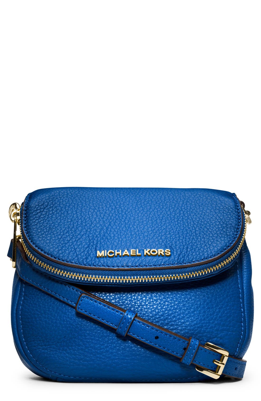 'Bedford' Leather Crossbody, Main, color, SAPPHIRE