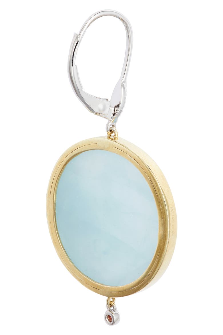 Milky Aquamarine Drop Earrings, Alternate, color, YELLOW