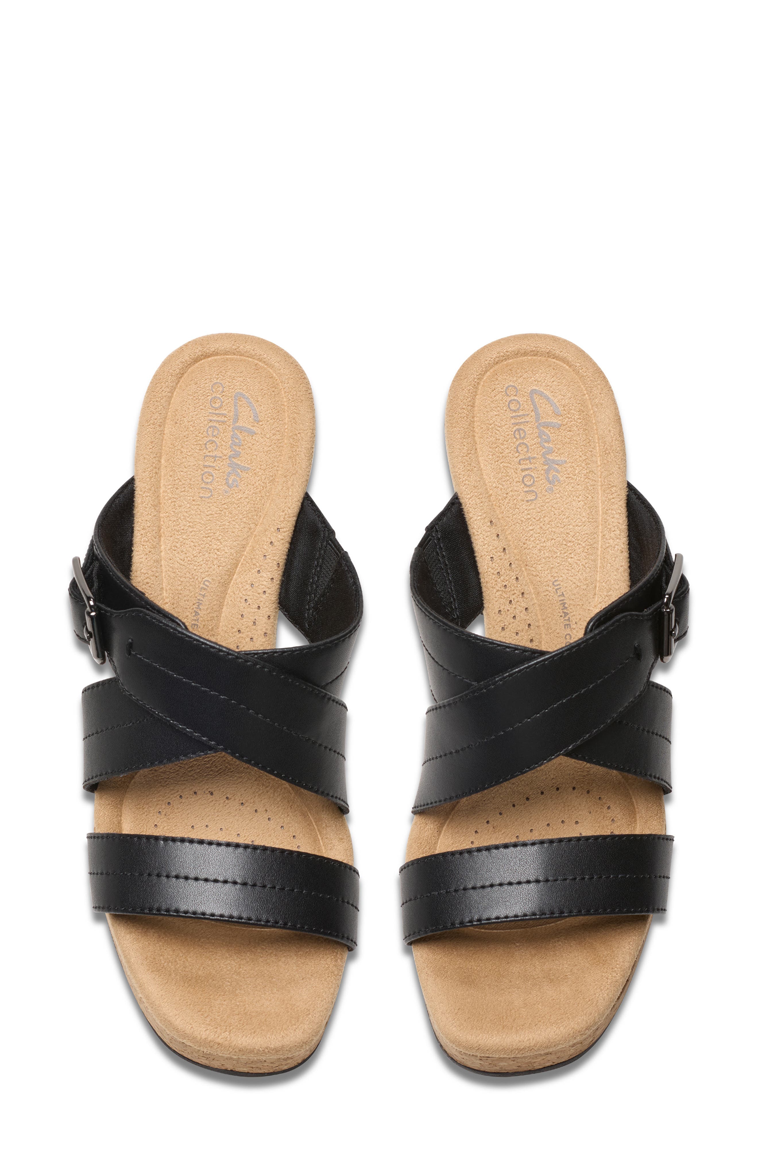 Clarks<sup>®</sup> Nerisa Holly Platform Sandal, Alternate, color, Black Leather