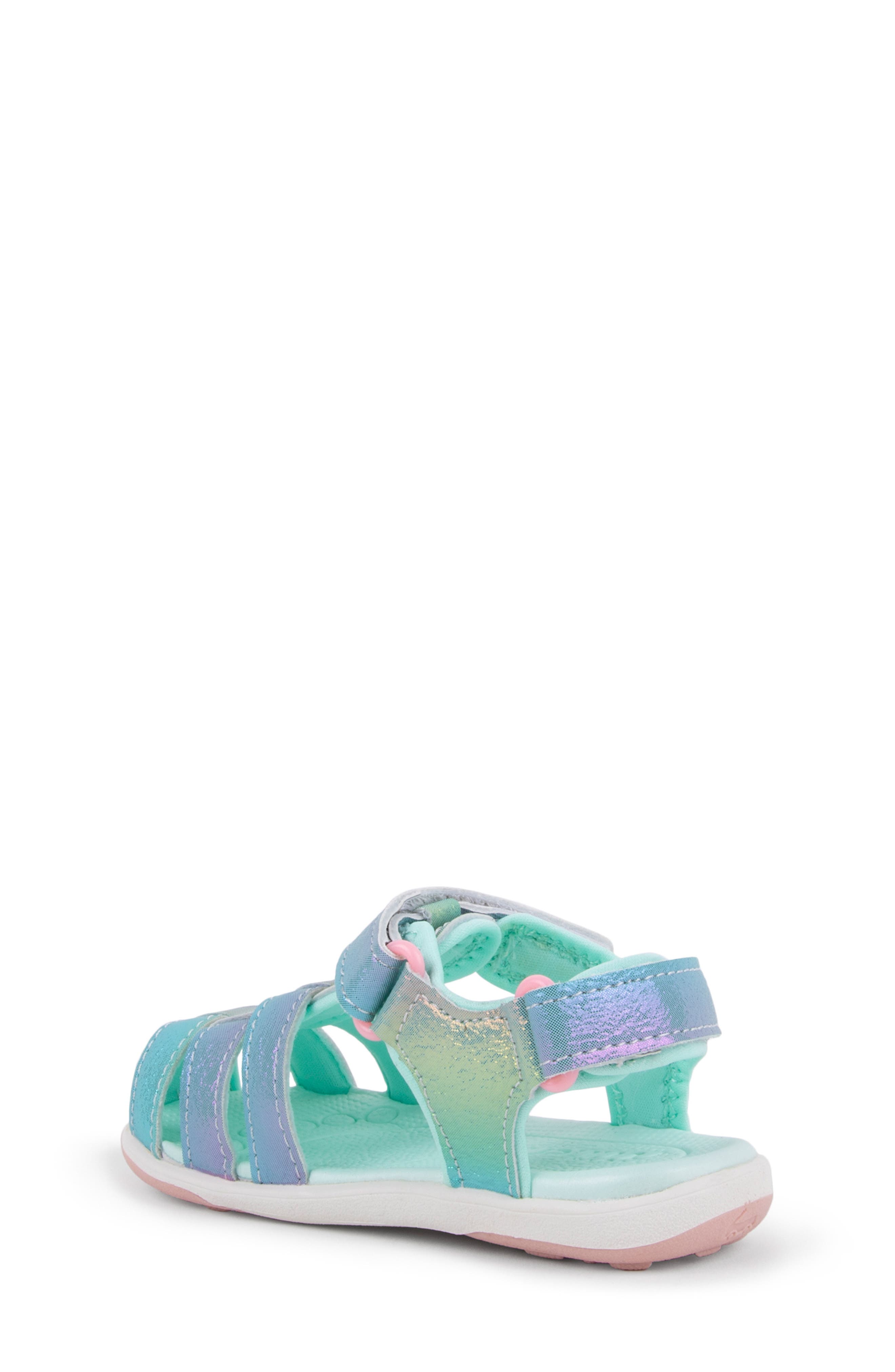 See Kai Run Kids' Paley II Water Friendly Sandal, Alternate, color, Silver Rainbow