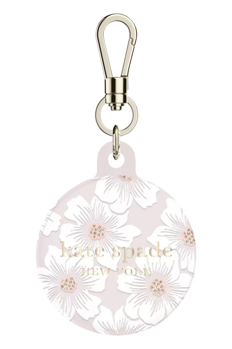 hollyhock airtag keychain, Main, color, HOLLYHOCK/ BLUSH/ CREAM