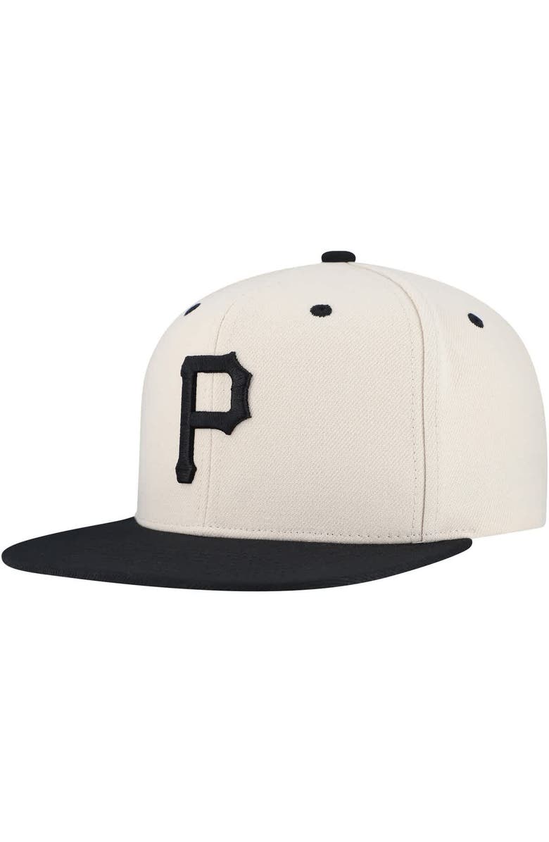 Mitchell & Ness Men's Mitchell & Ness Cream Pittsburgh Pirates Snapback Hat, Alternate, color, 