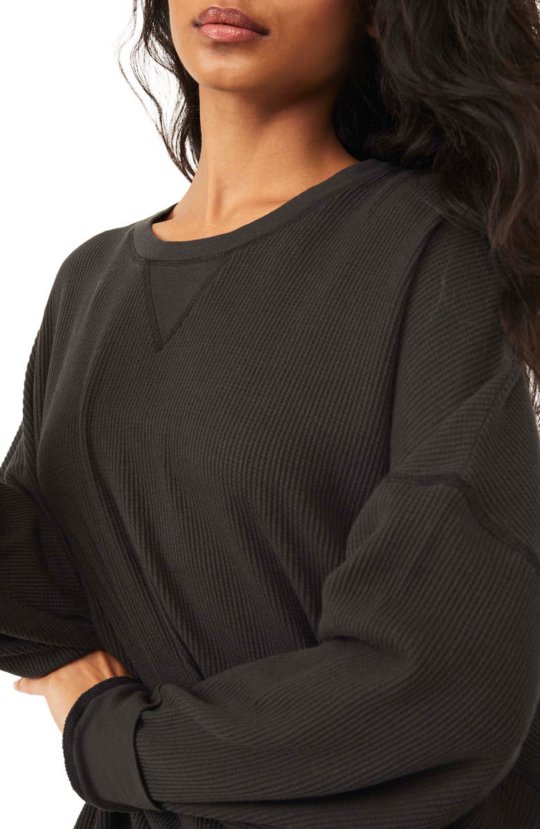 Free People Early Night Cotton Thermal Top, Alternate, color, 