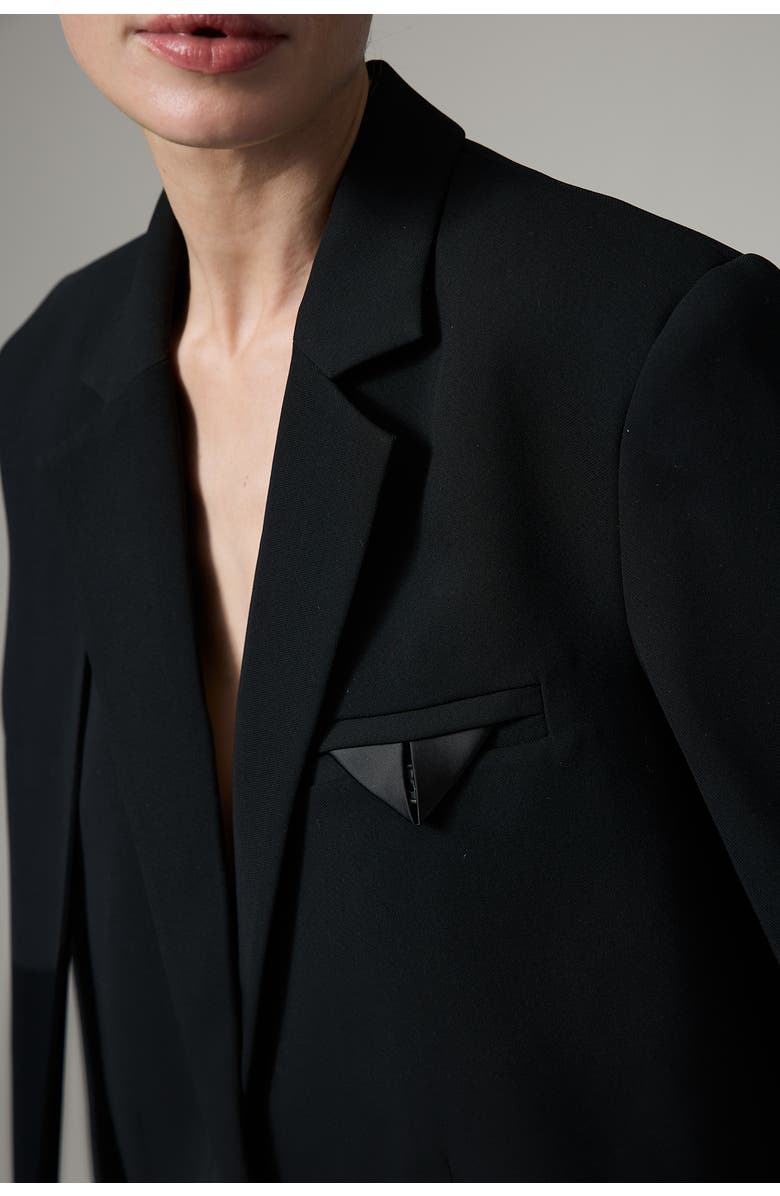 Day Edie Cropped Gabardine Blazer, Alternate, color, Black