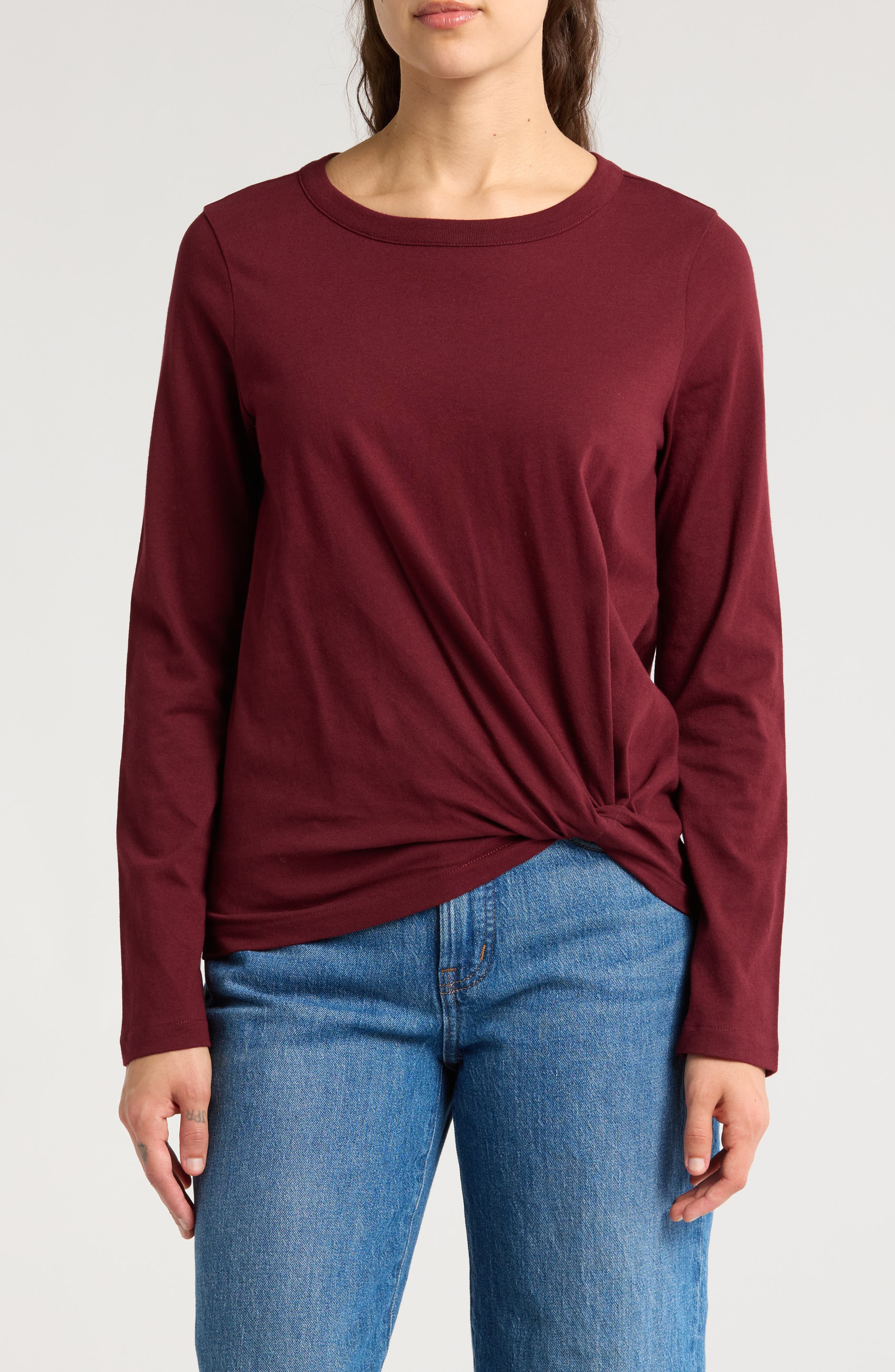 Madewell Front Twist Cotton Top