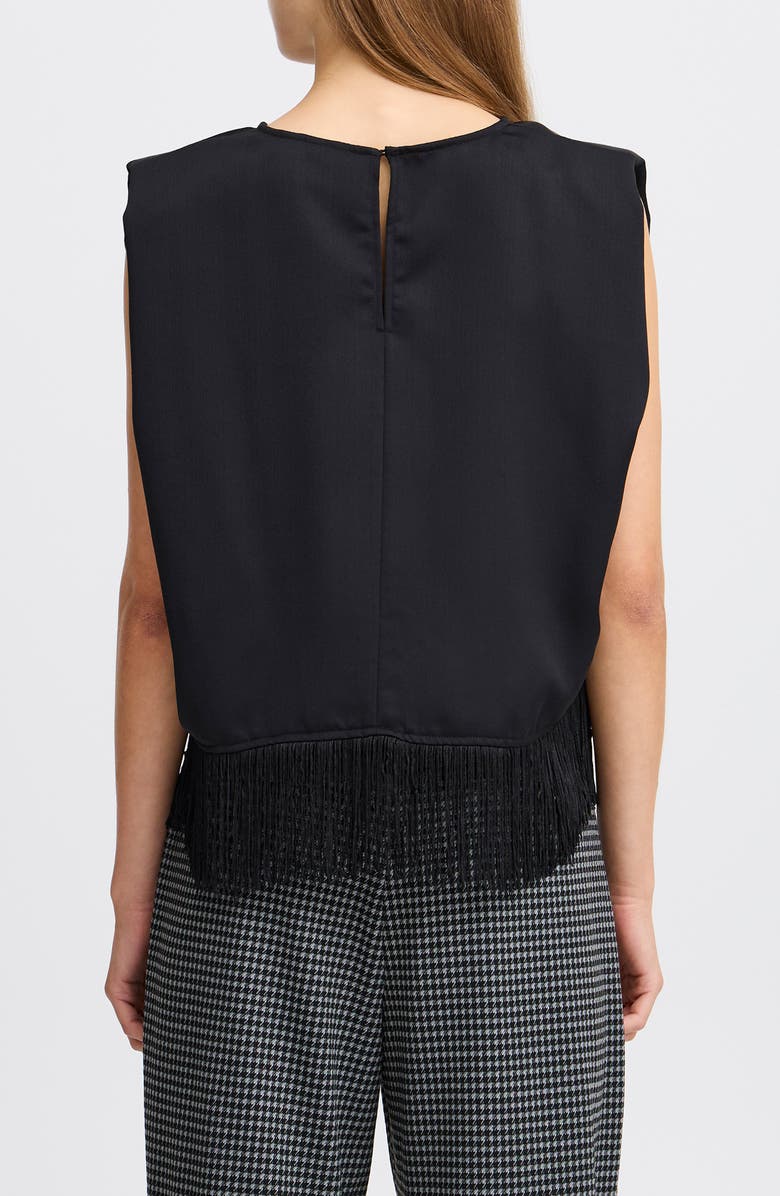 ICHI Fringe Detail Sleeveless Top, Alternate, color, 
