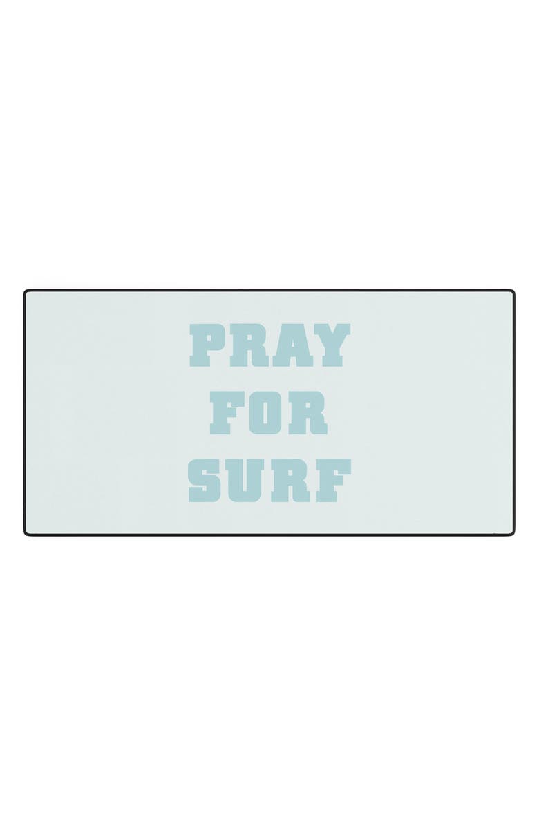 Deny Designs Pray For Surf Desk Mat, Main, color, Blue