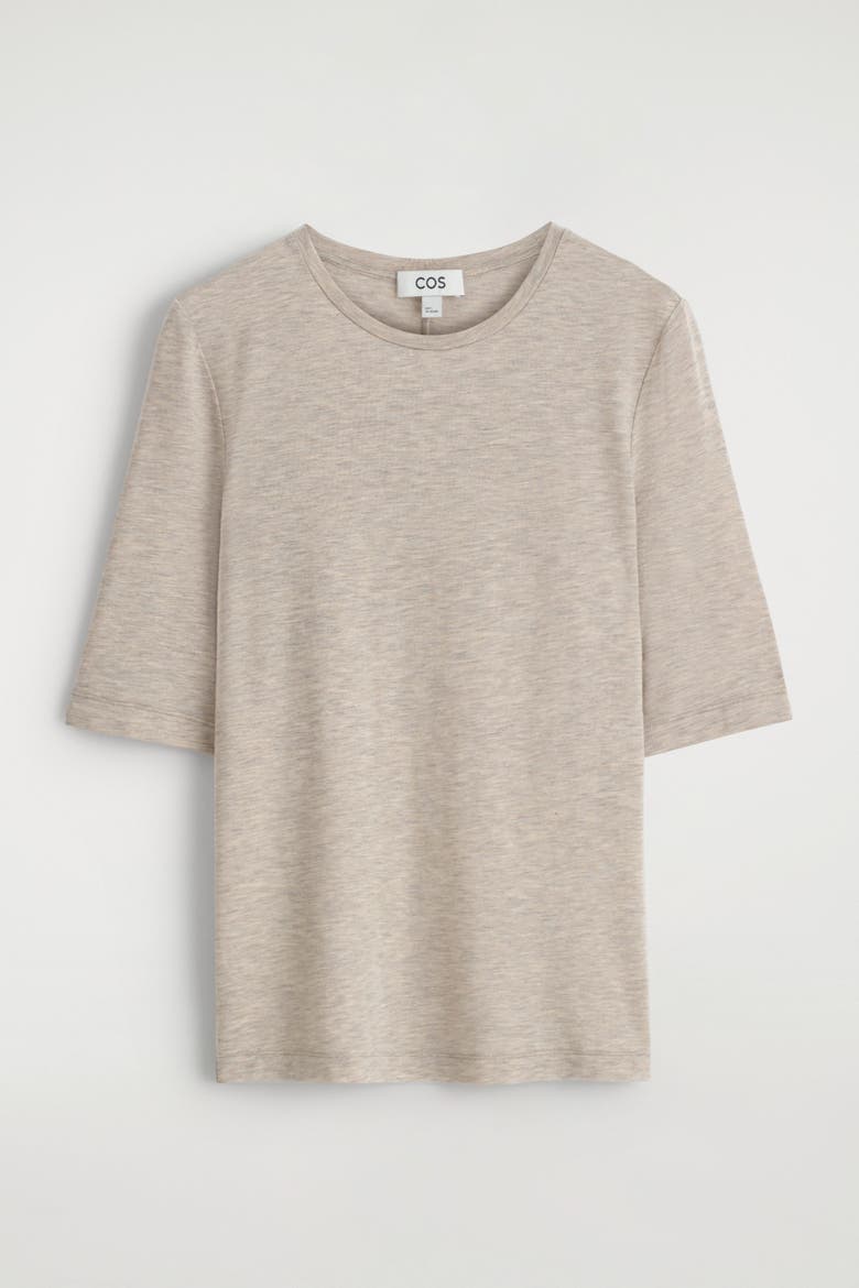 Slim Lightweight T-Shirt, Alternate, color, LIGHT-BEIGE MELANGE