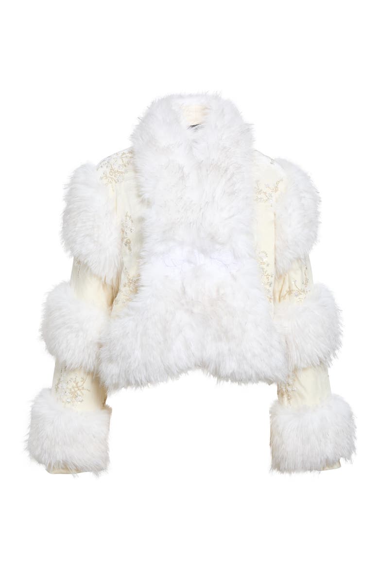 Kyla Faux Fur Coat, Main, color, IVORY