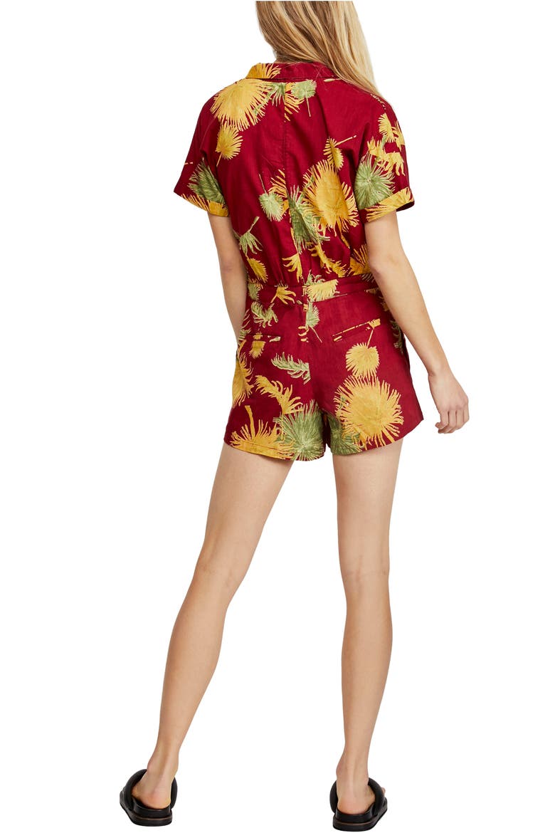 Malibu Romper, Alternate, color, RED COMBO
